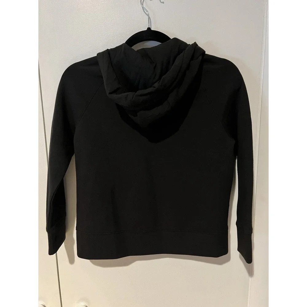NWT DSG Girls Sport Fleece Top Hoodie Black Sweatshirt Size‎ Small Soft Full Zip